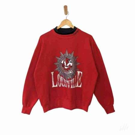 90er louisville cardinals crewneck sweatshirt ncaaa front