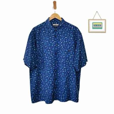 casa moda vintage hemd xl blau gelb front