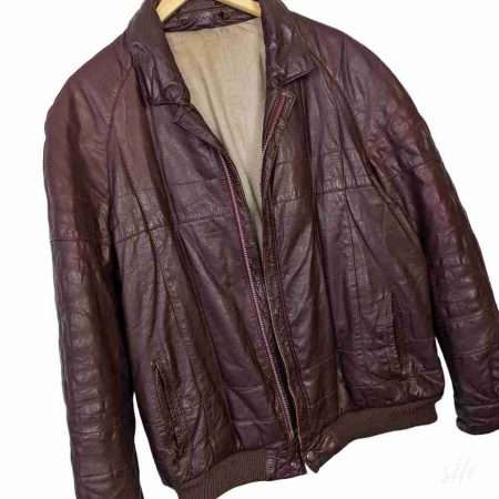 herren vintage lederjacke 60er jahre rotbraun details 1 herren vintage lederjacke 60er jahre rotbraun details 1
