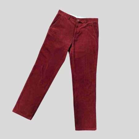 stilvolle lacoste vintage cordhose in rot groesse 48 frontbild