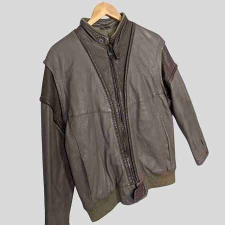damen grau beige details