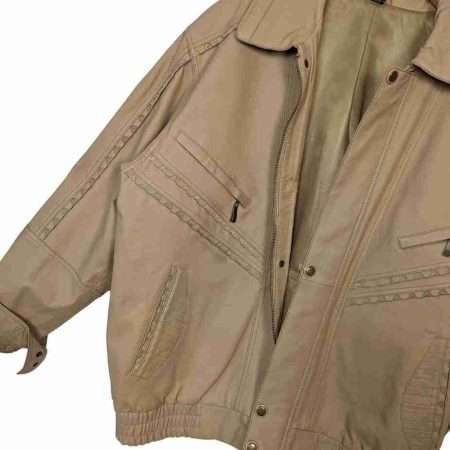 vintage lederjacke 52 beige 1