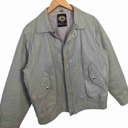 vintage lederjacke hellgrau details vintage lederjacke hellgrau details