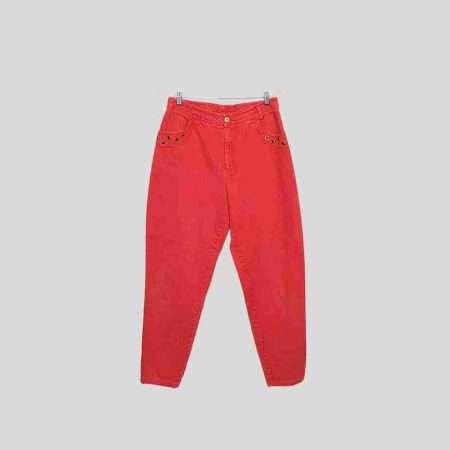 80s high waist mom jeans rot