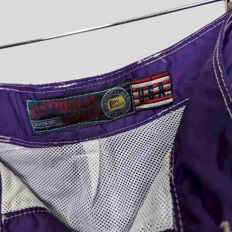 Lila Vintage Roy Rogers Beach Shorts Gr. S-M: 5 Pockets MAN RIVIERA lila vintage roy rodgers beach shorts etikett