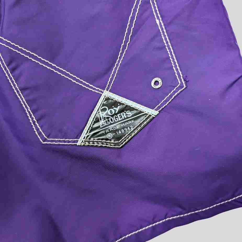 Lila Vintage Roy Rogers Beach Shorts Gr. S-M: 5 Pockets MAN RIVIERA lila vintage roy rodgers beach shorts label