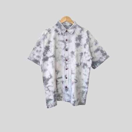tie dye cotton shirt front