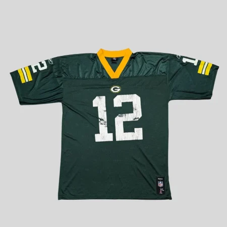 Grünes Aaron Rodgers #12 Green Bay Packers NFL Trikot von Reebok in Größe XL.