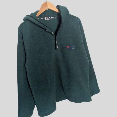 vintage-fila-fleece-hoodie-dedtails ntage Fila Fleece Hoodie XL dunkelgrün