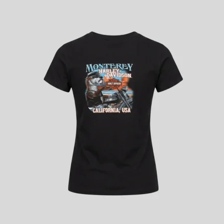2k-vintage-harley-davidson-t-shirt-monterey-sea-otter-back Rückansicht des Harley Davidson T-Shirts mit dem Monterey California Sea Otter Biker Print